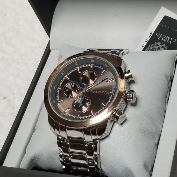 💥HP💥Vince Camuto Silver Steel Men's Watch - Picture 5 of 11